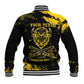 Personalized African-American Heroes Baseball Jacket Bison Buffalo Soldiers - Black Grunge Style - African Pride