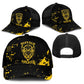 Personalized African-American Heroes Baseball Net Cap Bison Buffalo Soldiers - Black Grunge Style - African Pride