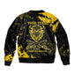 Personalized African-American Heroes Bomber Jacket Bison Buffalo Soldiers - Black Grunge Style - African Pride