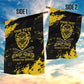 Personalized African-American Heroes Garden Flag Bison Buffalo Soldiers - Black Grunge Style - African Pride