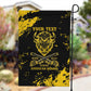 Personalized African-American Heroes Garden Flag Bison Buffalo Soldiers - Black Grunge Style - African Pride
