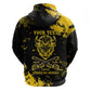 Personalized African-American Heroes Hoodie Bison Buffalo Soldiers - Black Grunge Style - African Pride