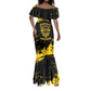 Personalized African-American Heroes Mermaid Dress Bison Buffalo Soldiers - Black Grunge Style - African Pride