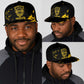 Personalized African-American Heroes Mesh Trucker Cap Bison Buffalo Soldiers - Black Grunge Style - African Pride
