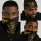 Personalized African-American Heroes Neck Gaiter Bison Buffalo Soldiers - Black Grunge Style LT15