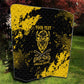 Personalized African-American Heroes Quilt Bison Buffalo Soldiers - Black Grunge Style - African Pride