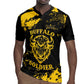 Personalized African-American Heroes Rugby Jersey Bison Buffalo Soldiers - Black Grunge Style - African Pride