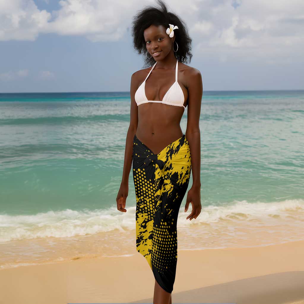 Personalized African-American Heroes Sarong Bison Buffalo Soldiers - Black Grunge Style - African Pride