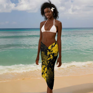 Personalized African-American Heroes Sarong Bison Buffalo Soldiers - Black Grunge Style - African Pride