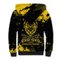 Personalized African-American Heroes Sherpa Hoodie Bison Buffalo Soldiers - Black Grunge Style - African Pride