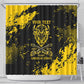 Personalized African-American Heroes Shower Curtain Bison Buffalo Soldiers - Black Grunge Style - African Pride