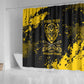 Personalized African-American Heroes Shower Curtain Bison Buffalo Soldiers - Black Grunge Style - African Pride