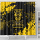 Personalized African-American Heroes Shower Curtain Bison Buffalo Soldiers - Black Grunge Style - African Pride