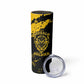 Personalized African-American Heroes Skinny Tumbler Bison Buffalo Soldiers - Black Grunge Style - African Pride