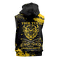 Personalized African-American Heroes Sleeveless Hoodie Bison Buffalo Soldiers - Black Grunge Style - African Pride