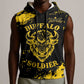 Personalized African-American Heroes Sleeveless Hoodie Bison Buffalo Soldiers - Black Grunge Style - African Pride