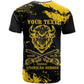 Personalized African-American Heroes T shirt Bison Buffalo Soldiers - Black Grunge Style - African Pride