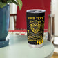 Personalized African-American Heroes Tumbler Cup Bison Buffalo Soldiers - Black Grunge Style - African Pride