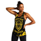 Personalized African-American Heroes Women Racerback Tank Bison Buffalo Soldiers - Black Grunge Style - African Pride