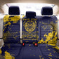 Personalized African-American Heroes Back Car Seat Cover Bison Buffalo Soldiers - Blue Grunge Style - African Pride