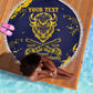 Personalized African-American Heroes Beach Blanket Bison Buffalo Soldiers - Blue Grunge Style - African Pride