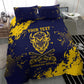 Personalized African-American Heroes Bedding Set Bison Buffalo Soldiers - Blue Grunge Style - African Pride