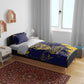 Personalized African-American Heroes Bedding Set Bison Buffalo Soldiers - Blue Grunge Style - African Pride