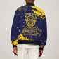 Personalized African-American Heroes Bomber Jacket Bison Buffalo Soldiers - Blue Grunge Style - African Pride