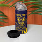 Personalized African-American Heroes 4 in 1 Can Cooler Tumbler Bison Buffalo Soldiers - Blue Grunge Style - African Pride