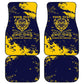 Personalized African-American Heroes Car Mats Bison Buffalo Soldiers - Blue Grunge Style - African Pride