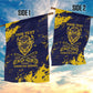 Personalized African-American Heroes Garden Flag Bison Buffalo Soldiers - Blue Grunge Style - African Pride