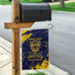 Personalized African-American Heroes Garden Flag Bison Buffalo Soldiers - Blue Grunge Style - African Pride