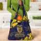 Personalized African-American Heroes Grocery Bag Bison Buffalo Soldiers - Blue Grunge Style - African Pride