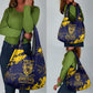 Personalized African-American Heroes Grocery Bag Bison Buffalo Soldiers - Blue Grunge Style - African Pride