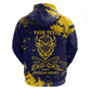 Personalized African-American Heroes Hoodie Bison Buffalo Soldiers - Blue Grunge Style - African Pride
