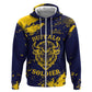 Personalized African-American Heroes Hoodie Bison Buffalo Soldiers - Blue Grunge Style - African Pride