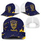 Personalized African-American Heroes Mesh Trucker Cap Bison Buffalo Soldiers - Blue Grunge Style - African Pride