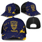 Personalized African-American Heroes Mesh Trucker Cap Bison Buffalo Soldiers - Blue Grunge Style - African Pride