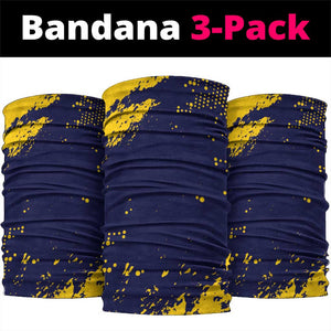African-American Heroes Neck Gaiter Bison Buffalo Soldiers - Blue Grunge Style - African Pride