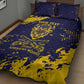 Personalized African-American Heroes Quilt Bed Set Bison Buffalo Soldiers - Blue Grunge Style - African Pride