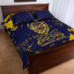 Personalized African-American Heroes Quilt Bed Set Bison Buffalo Soldiers - Blue Grunge Style - African Pride