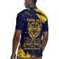 Personalized African-American Heroes Rugby Jersey Bison Buffalo Soldiers - Blue Grunge Style - African Pride
