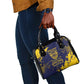 Personalized African-American Heroes Shoulder Handbag Bison Buffalo Soldiers - Blue Grunge Style - African Pride