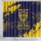 Personalized African-American Heroes Shower Curtain Bison Buffalo Soldiers - Blue Grunge Style - African Pride