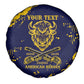 Personalized African-American Heroes Spare Tire Cover Bison Buffalo Soldiers - Blue Grunge Style - African Pride