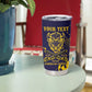 Personalized African-American Heroes Tumbler Cup Bison Buffalo Soldiers - Blue Grunge Style - African Pride