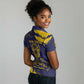Personalized African-American Heroes Women Polo Shirt Bison Buffalo Soldiers - Blue Grunge Style - African Pride