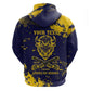 Personalized African-American Heroes Zip Hoodie Bison Buffalo Soldiers - Blue Grunge Style - African Pride