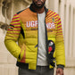 Custom Uganda Cricket Bomber Puffer Jacket Go Cricket Cranes Go