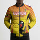 Custom Uganda Cricket Bomber Puffer Jacket Go Cricket Cranes Go